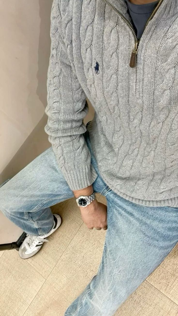 Cable Knit Sweater – Ash
